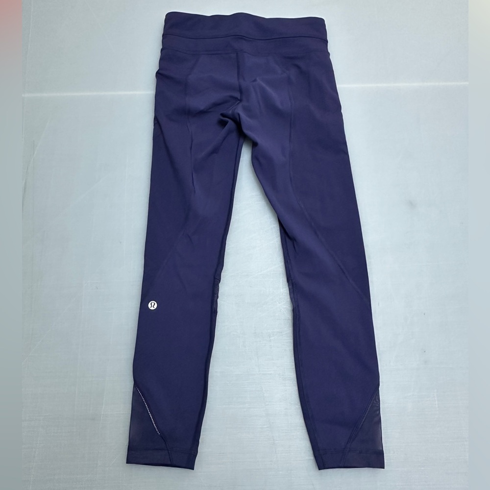 Lululemon Leggings Womens Size 4 Mesh In Motion Crop Yoga Workout Luxetreme - Picture 5 of 7